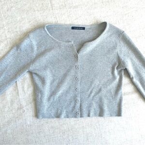Gray Button-Up Cardigan